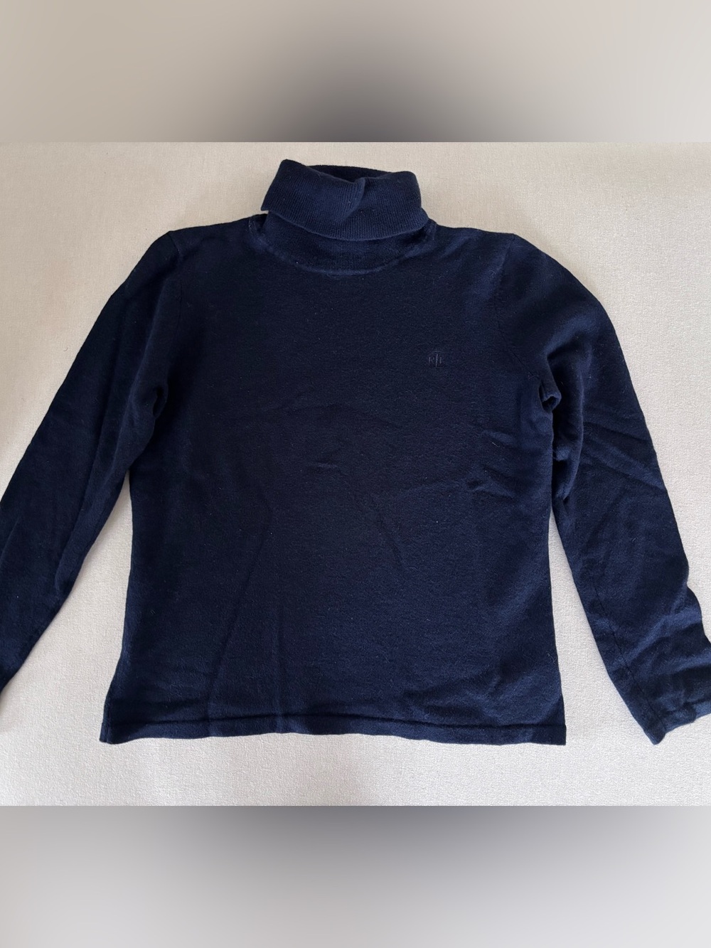 Lauren Ralph Lauren wool cotton turtleneck navy XS S